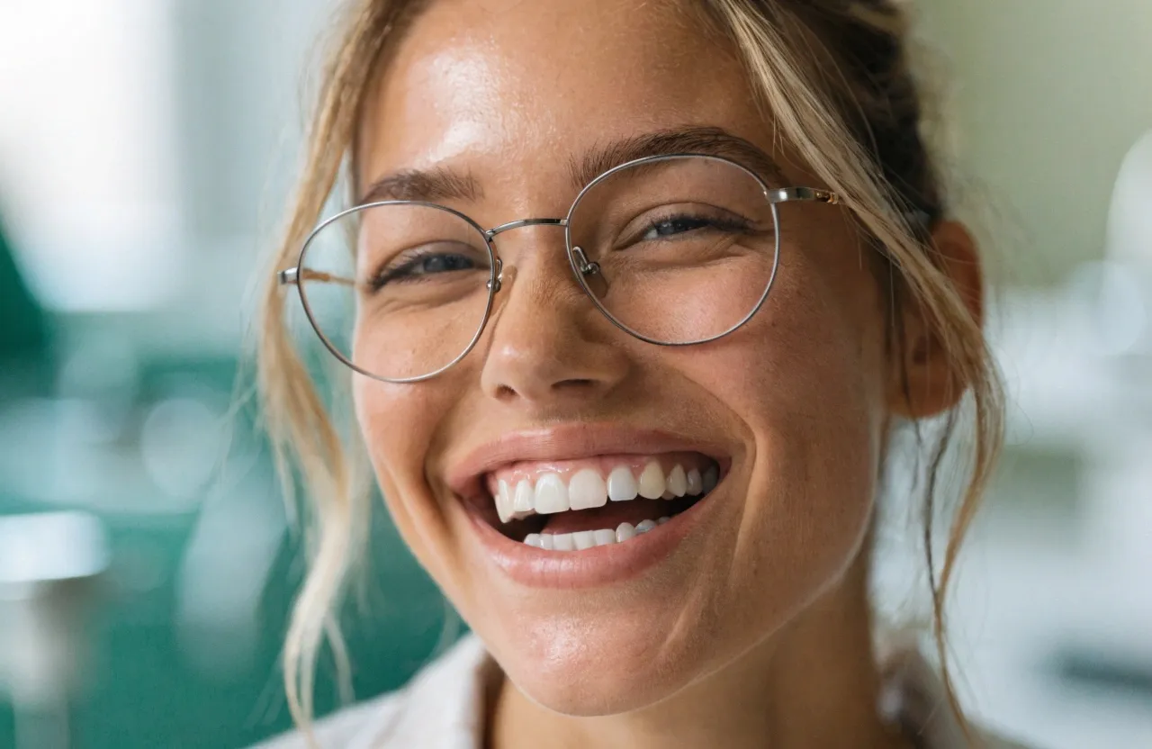 Paciente sorrindo com confiança